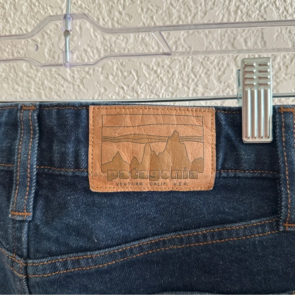 Patagonia Women's Dark Wash Blue Navy Straight-Leg Denim Jeans Size 26 - Picture 4 of 9
